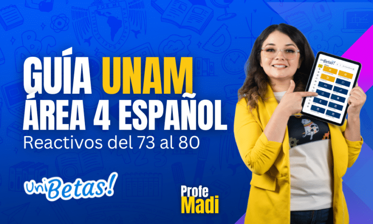 Guía UNAM 2024 área 4 resuelta Español reactivos 73 al 80