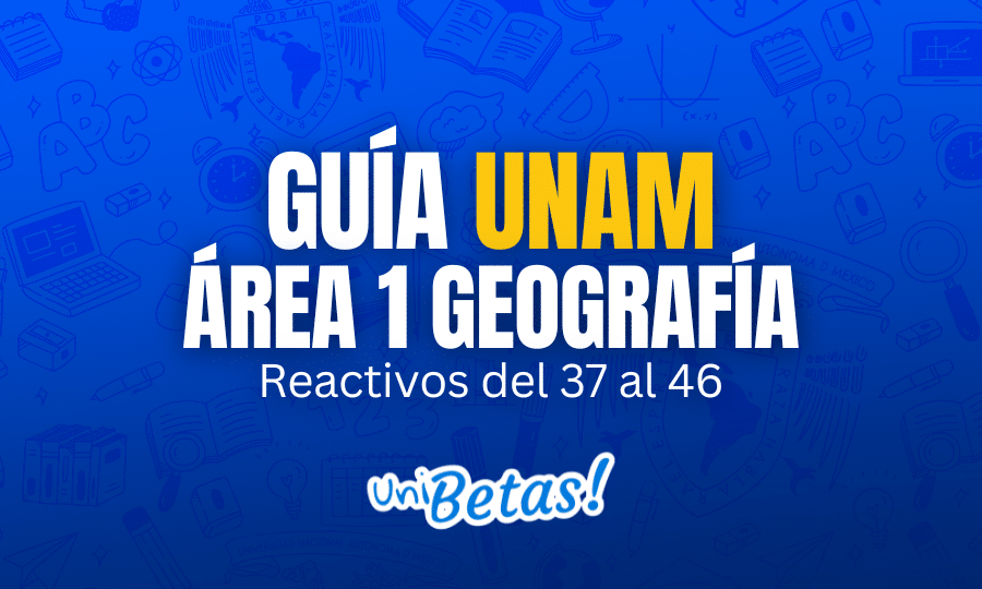 GUÍA unam ÁREA 1 Geografía Reactivos del 37 al 46