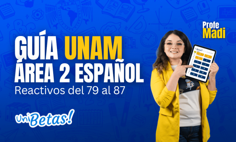 Guía UNAM 2024 área 2 resuelta: Español - reactivos 79 al 87