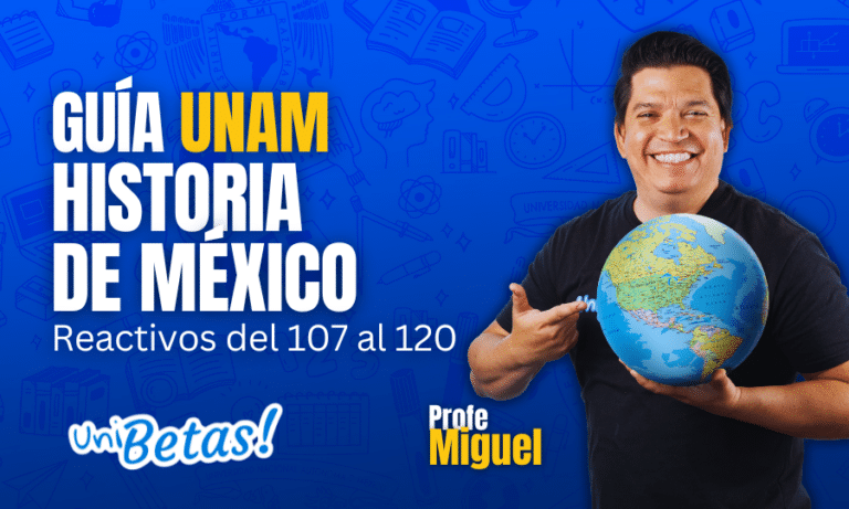 Guía UNAM 2024 área 3: Historia de México - reactivos 107 al 120