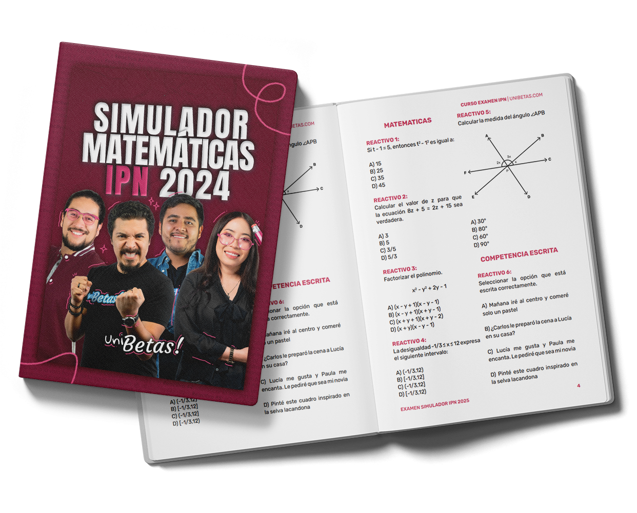 Ebook Examen SImulador de Matematicas IPN Unibetas