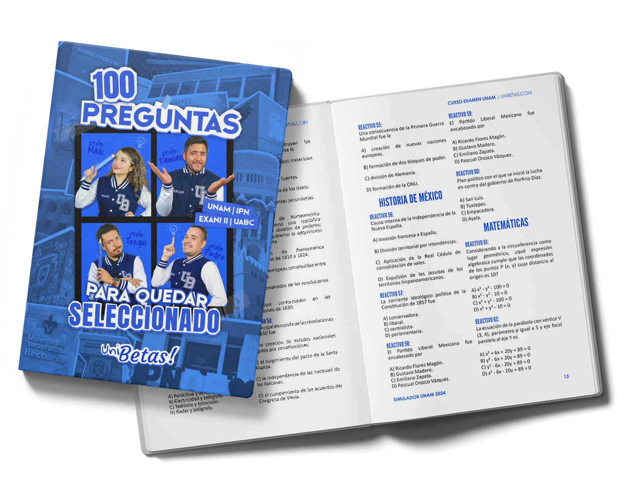 Ebook IPN 100 preguntas para quedar seleccionado Unibetas