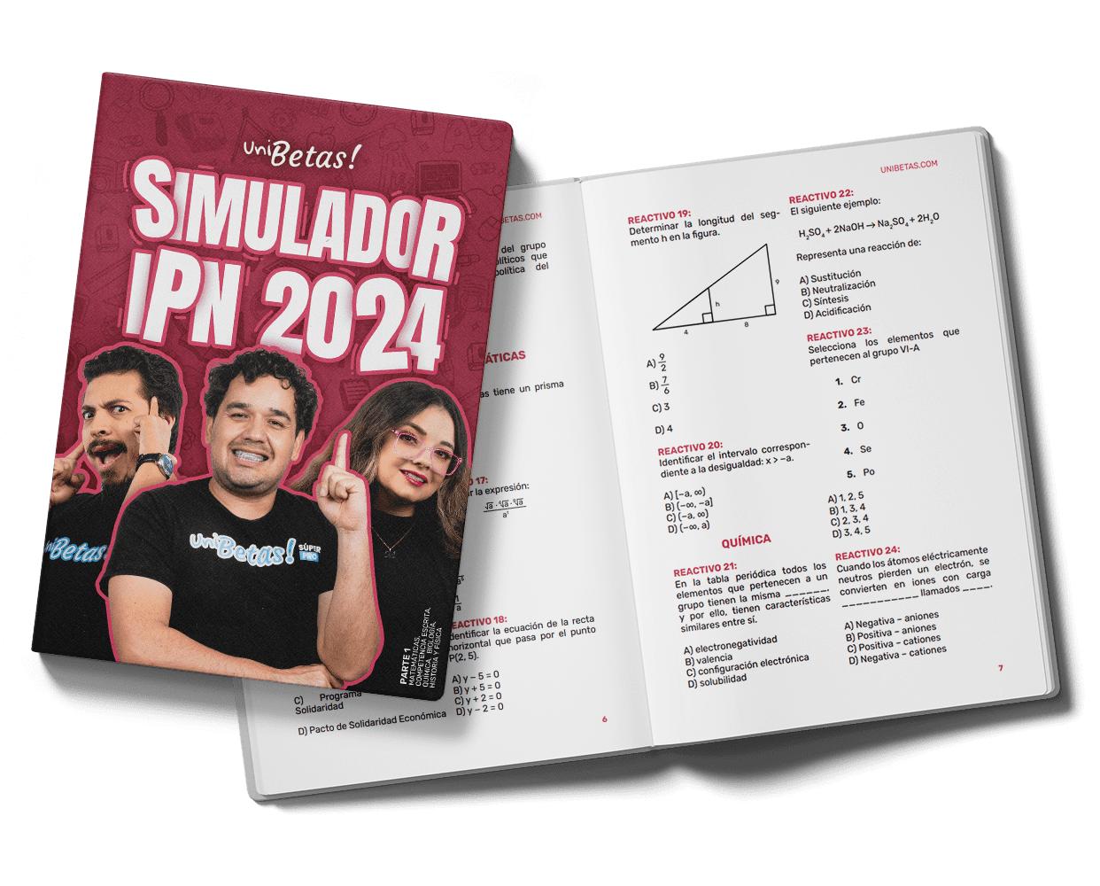 Ebook Simulador IPN parte 1 45 reactivos Unibetas