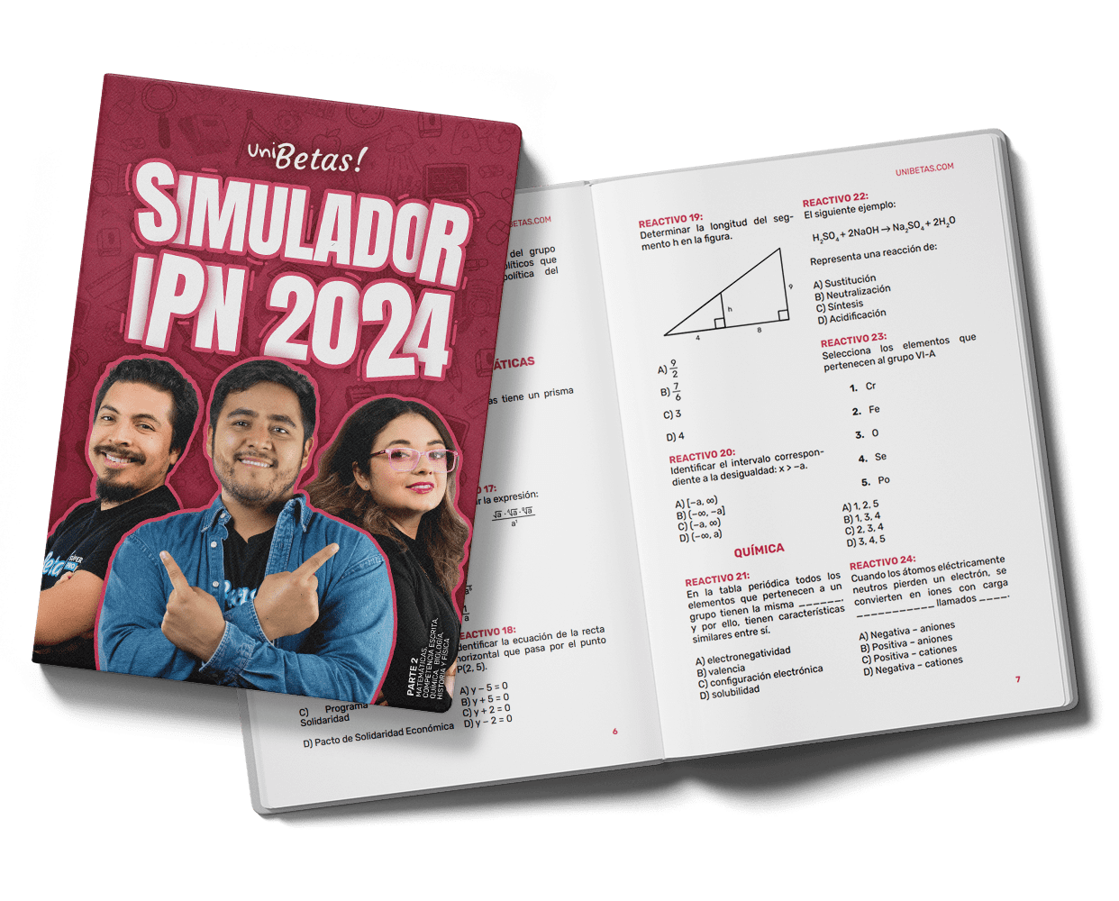 Ebook Simulador IPN parte 2 45 reactivos Unibetas