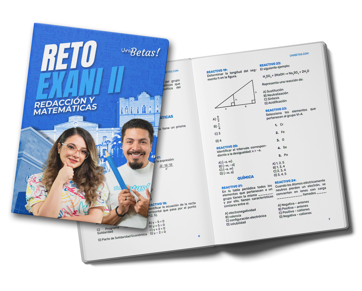 Examen Simulador Reto Exani II Matematicas y redaccion unibetas