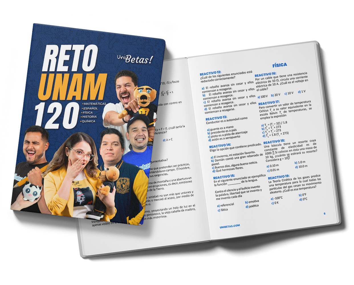 Reto UNAM 120 30 reactivos Unibetas