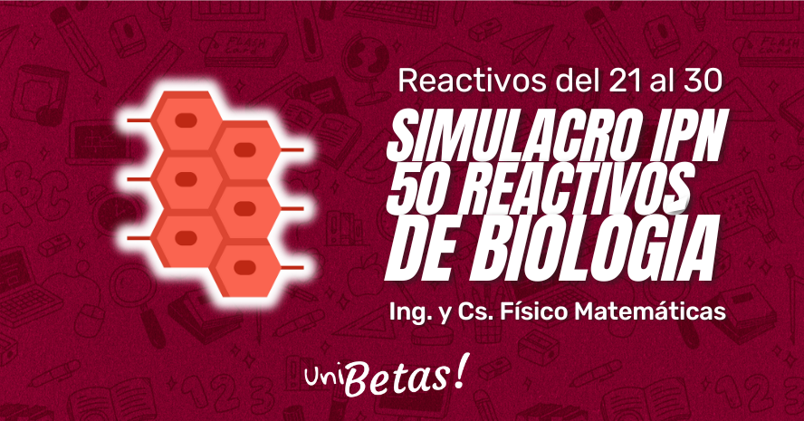 Examen Simulacro IPN de Biología Ing. y Cs. Físico Matemáticas 50 ejercicios parte 3