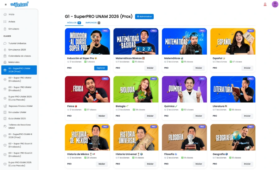 curso unibetas como es por dentro