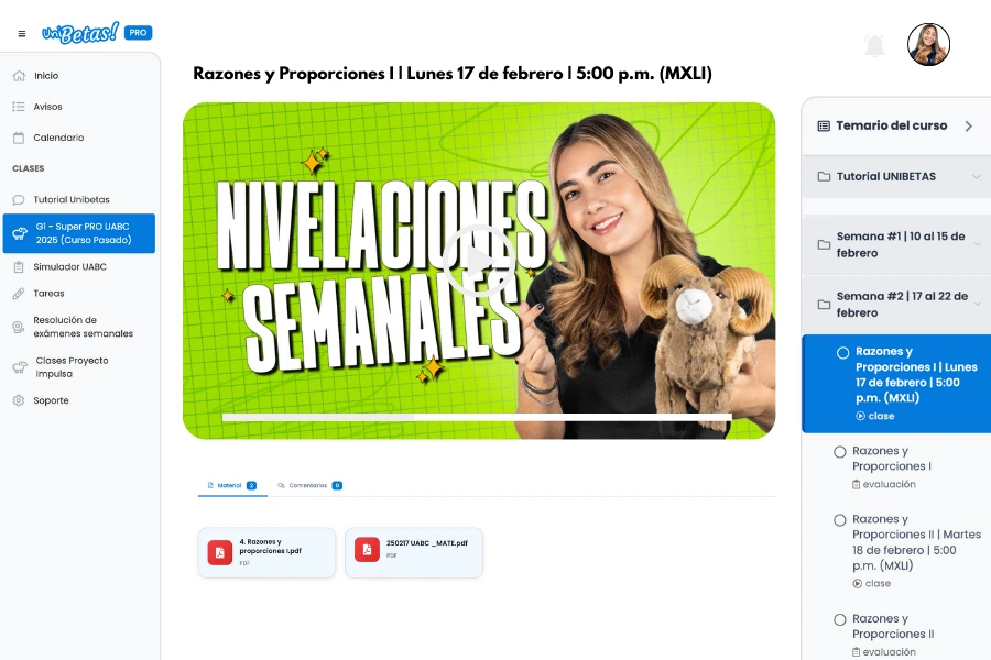 CURSO UNIBETAS UABC ONLINE 2026 mas de 100 horas de clases