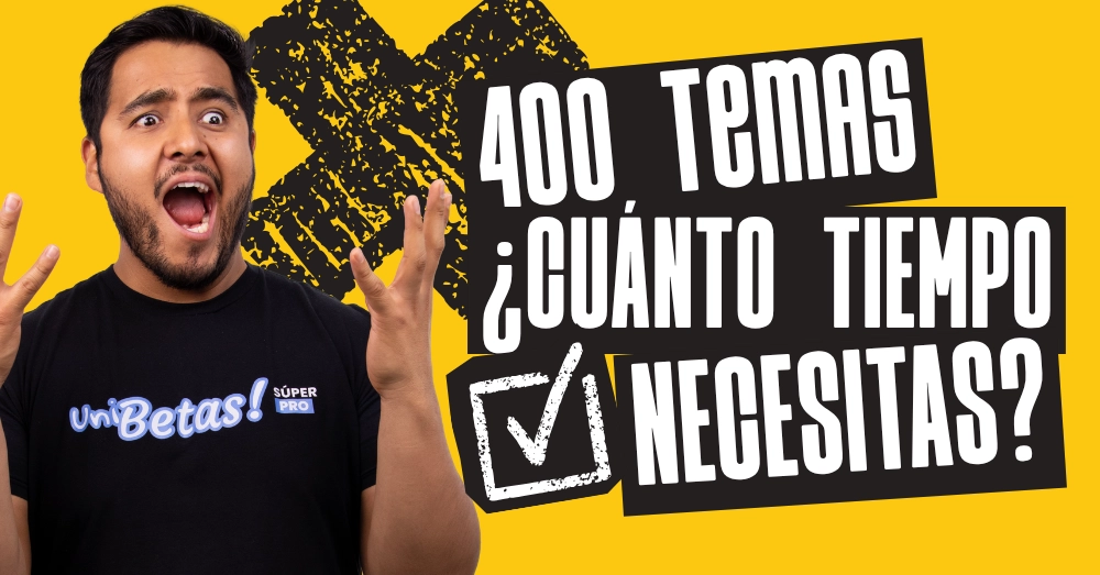 en cuanto tiempo estudias todos los temas del examen de la unam