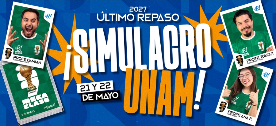SIMULACRO EXAMEN UNAM 2027 MEGA 80 EJERCICIOS SIMULACRO EXAMEN UNAM 2027 MEGA 80 EJERCICIOS
